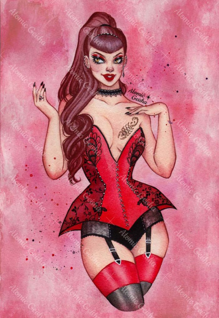 Astro Boudoir Scorpio Pin-up