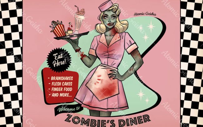 50's Diner Zombie Blond
